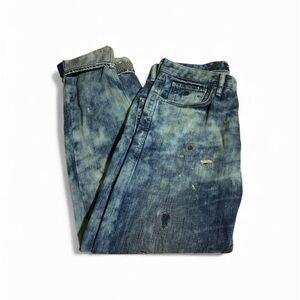 Scotch and Soda Dean Loose Taper in distressed bleach wash